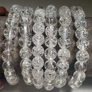 8mm Fire & Ice (Crackle Quartz) Bracelets